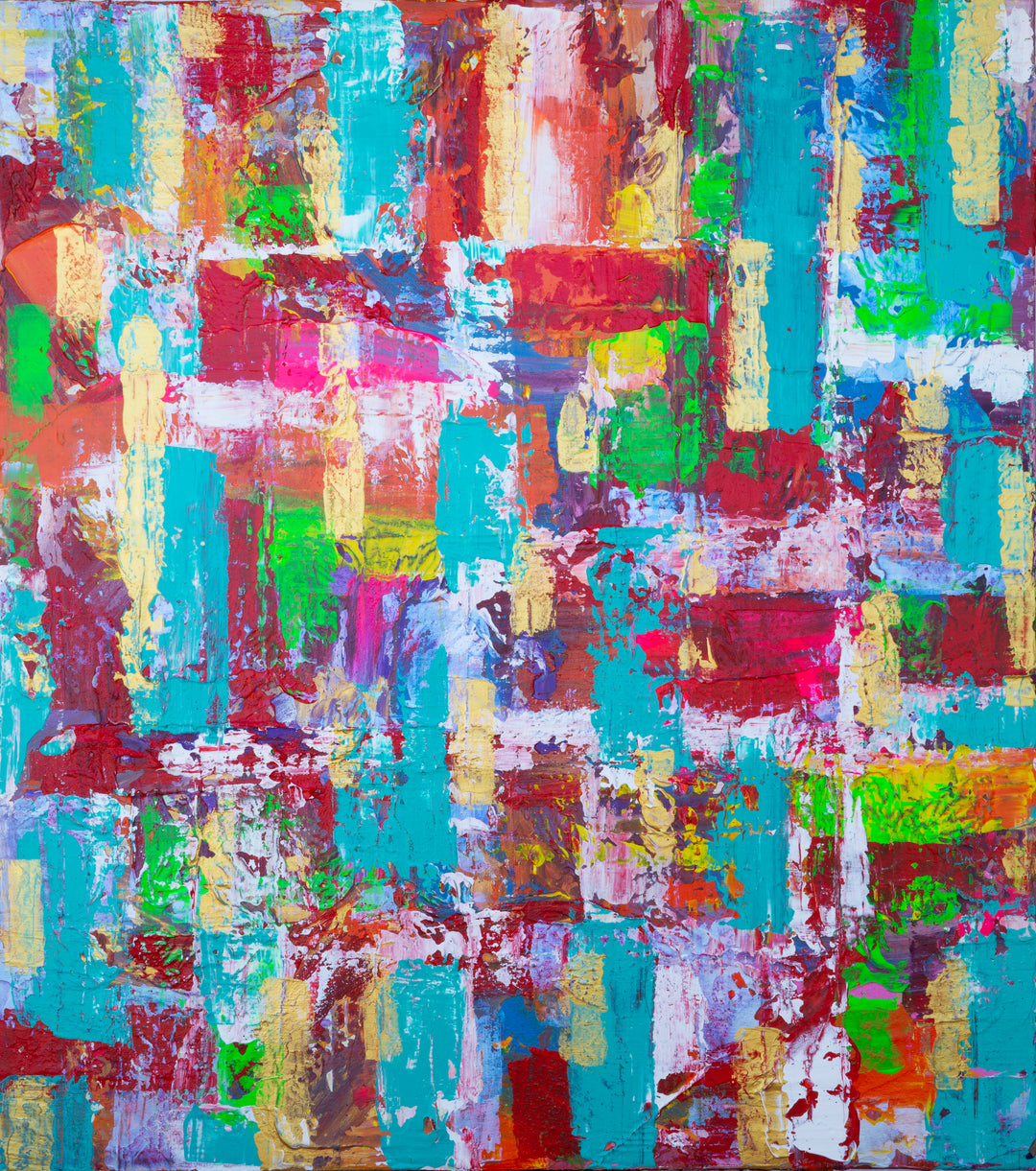 Hedendaags kleurrijk schilderij 'Color Traffic' door Marc Rubenska