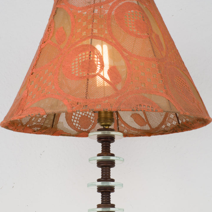 Lamp from the 1940s with fabric shade