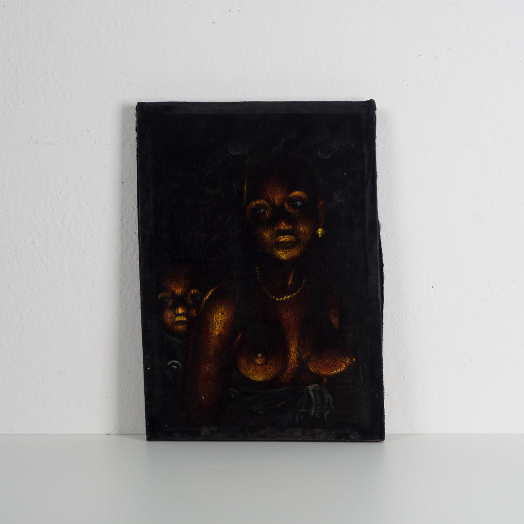 Painting of a black woman with child on her back (2)