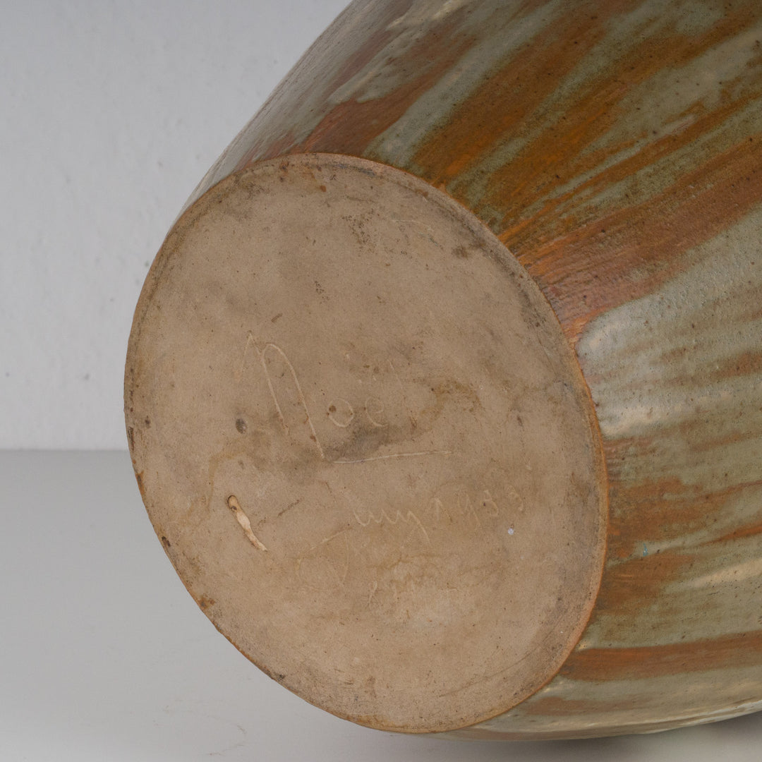 Ceramic vase with drip glaze from the Art Deco period
