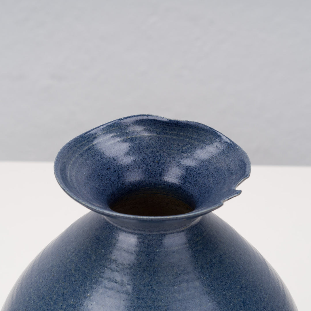 Blue handmade ceramic vase