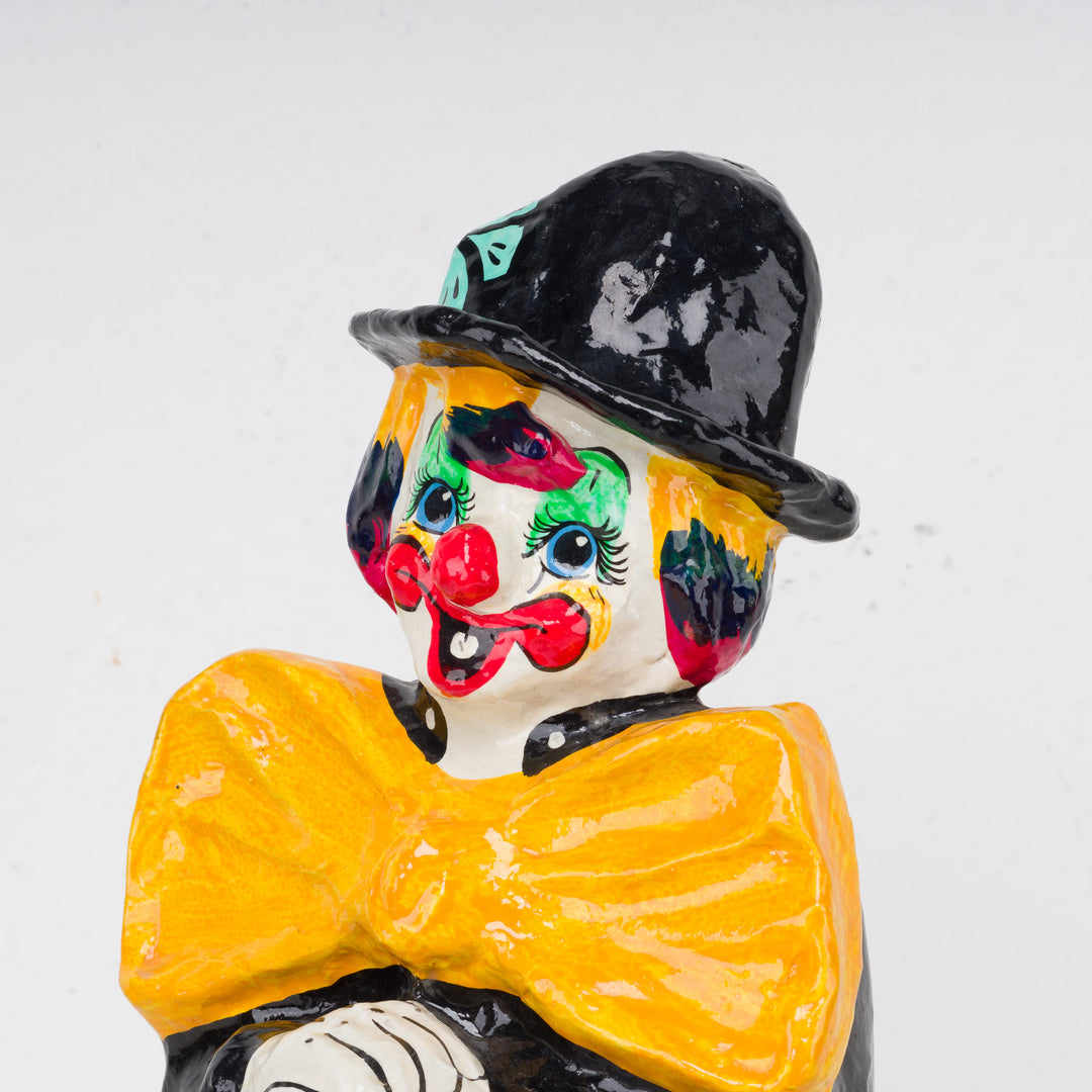 Cute colorful clown in paper mache