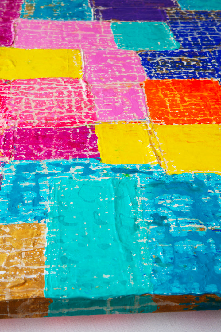 Hedendaags kleurrijk schilderij 'Squares' door Marc Rubenska