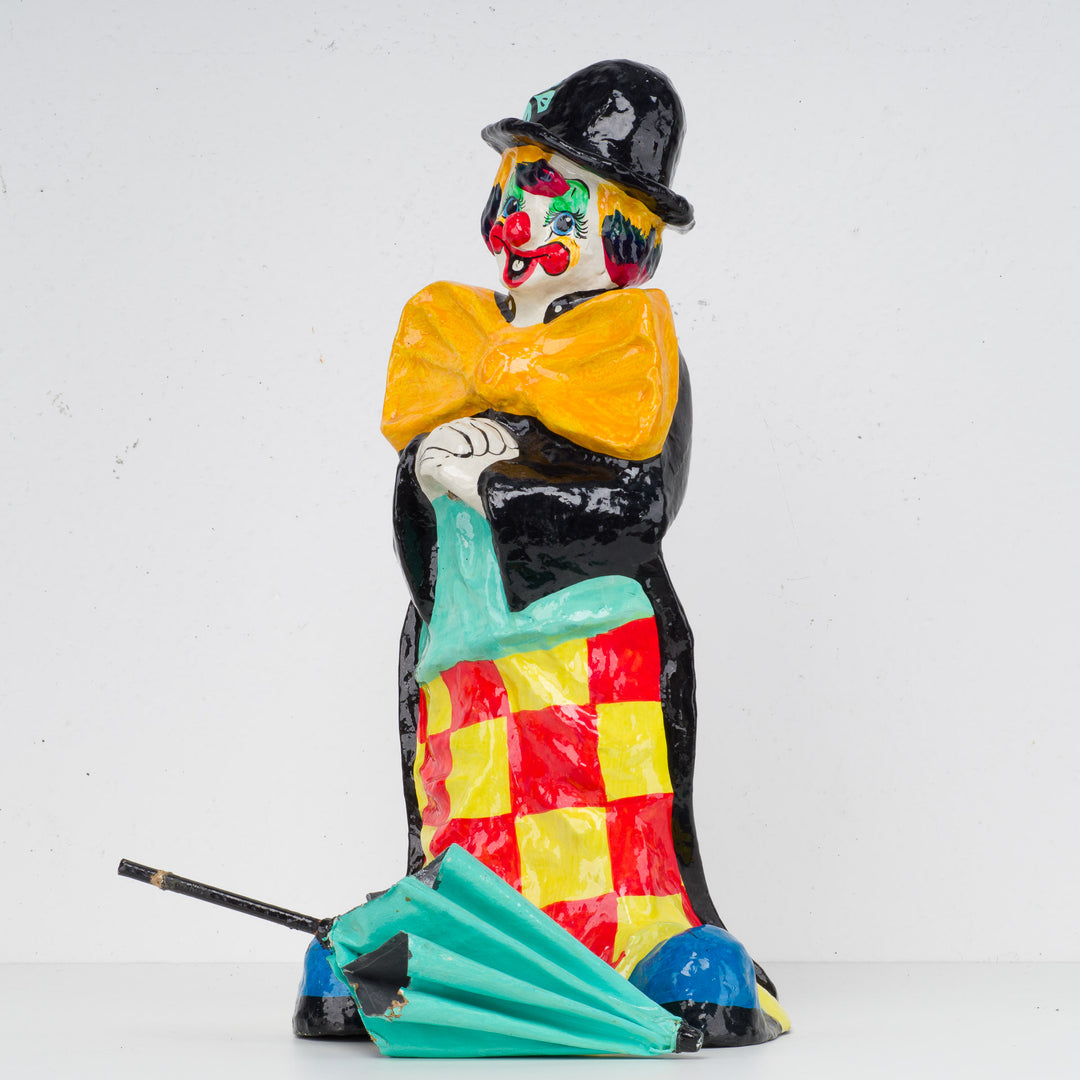 Cute colorful clown in paper mache