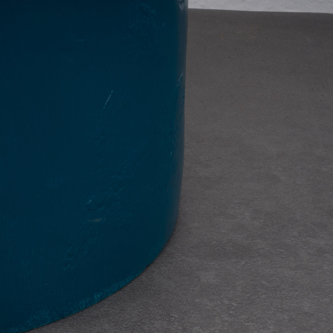 Kruk in polyester in petroleumblauwe kleur