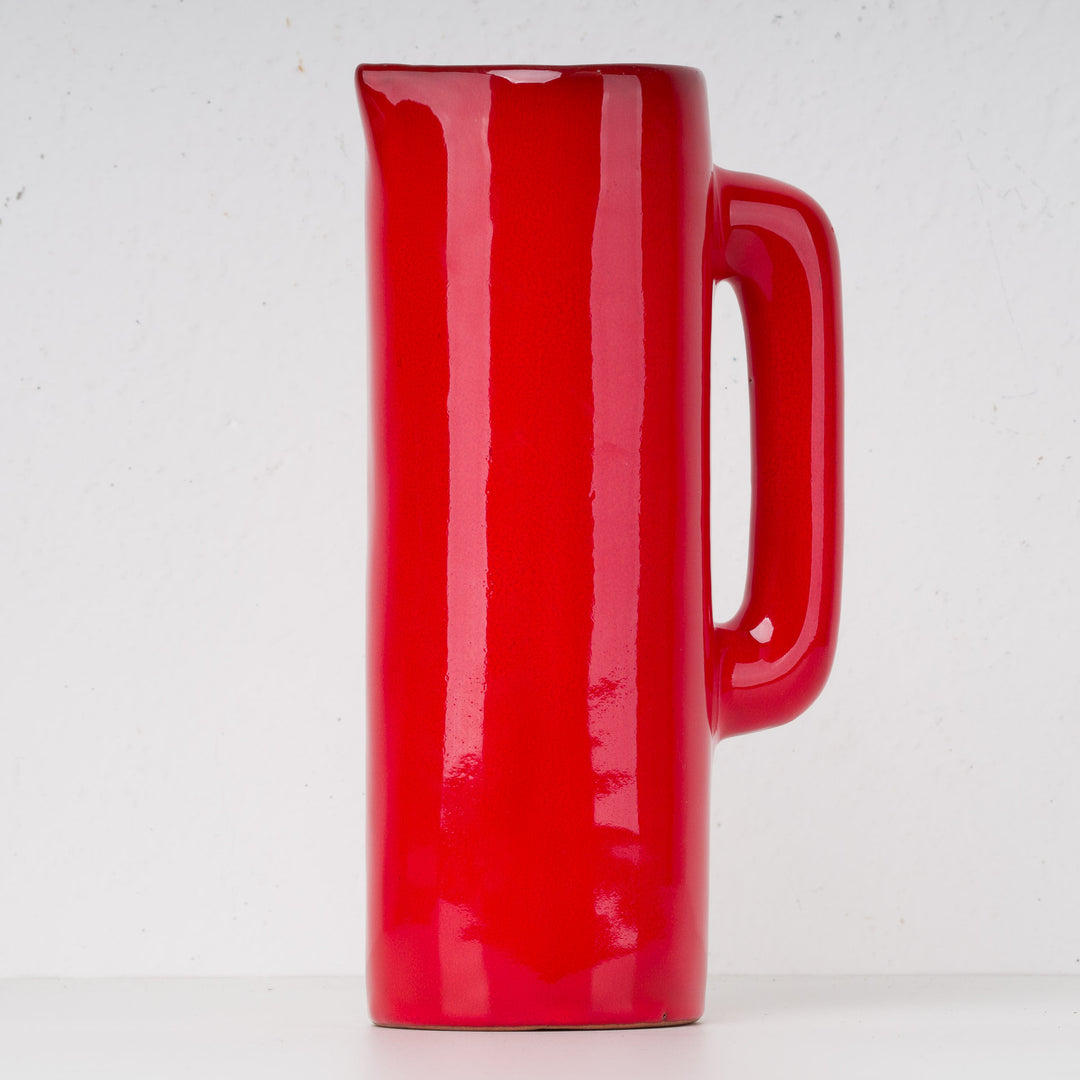 Red glazed ceramic vase