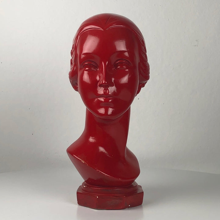 Head of a young woman in art deco style