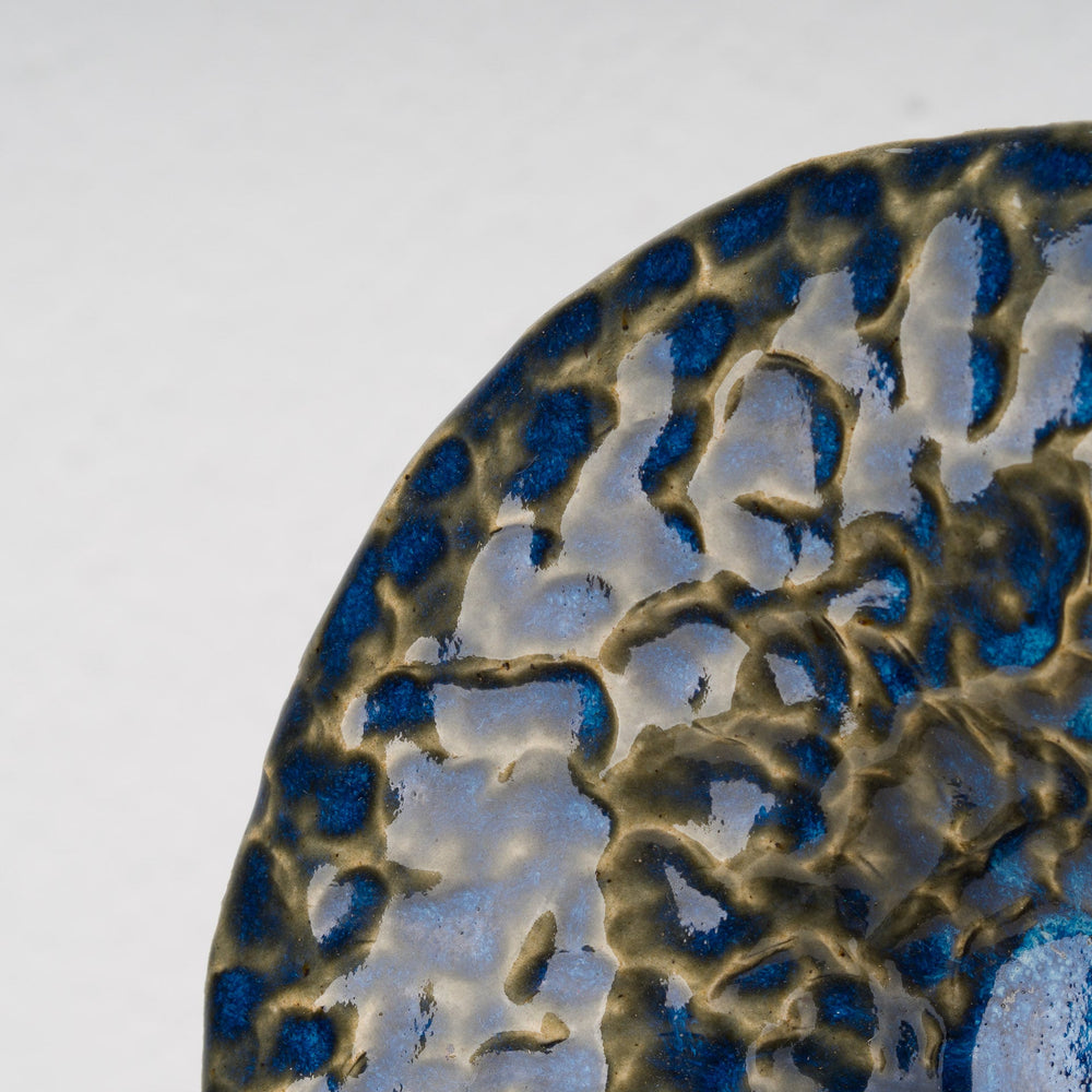 Blauw geglazuurde gelobte keramische schaal - De Tuin Der Kunsten