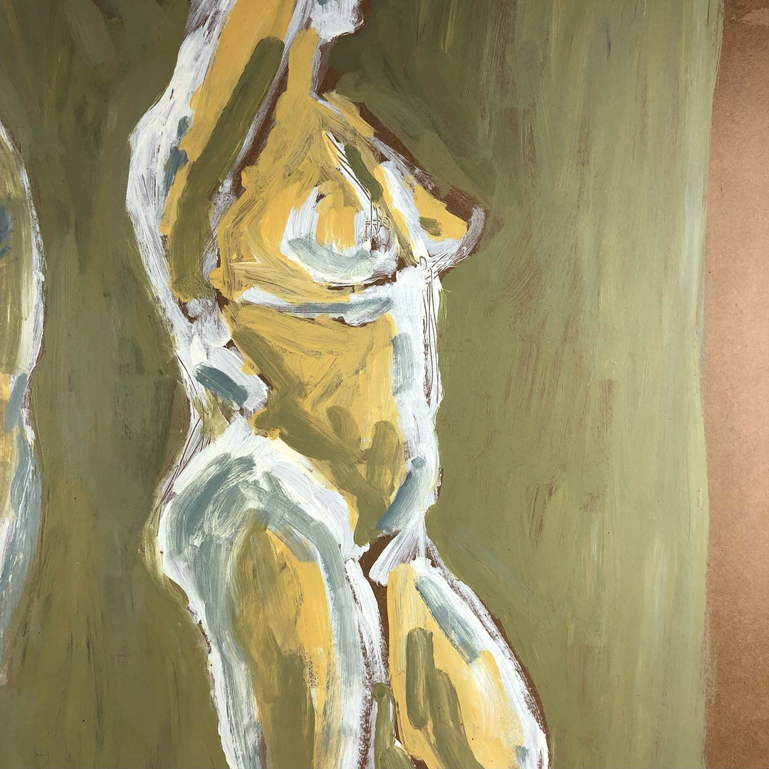 Groot schilderij 2 naakte vrouwen door Christine Springuel - De Tuin Der Kunsten