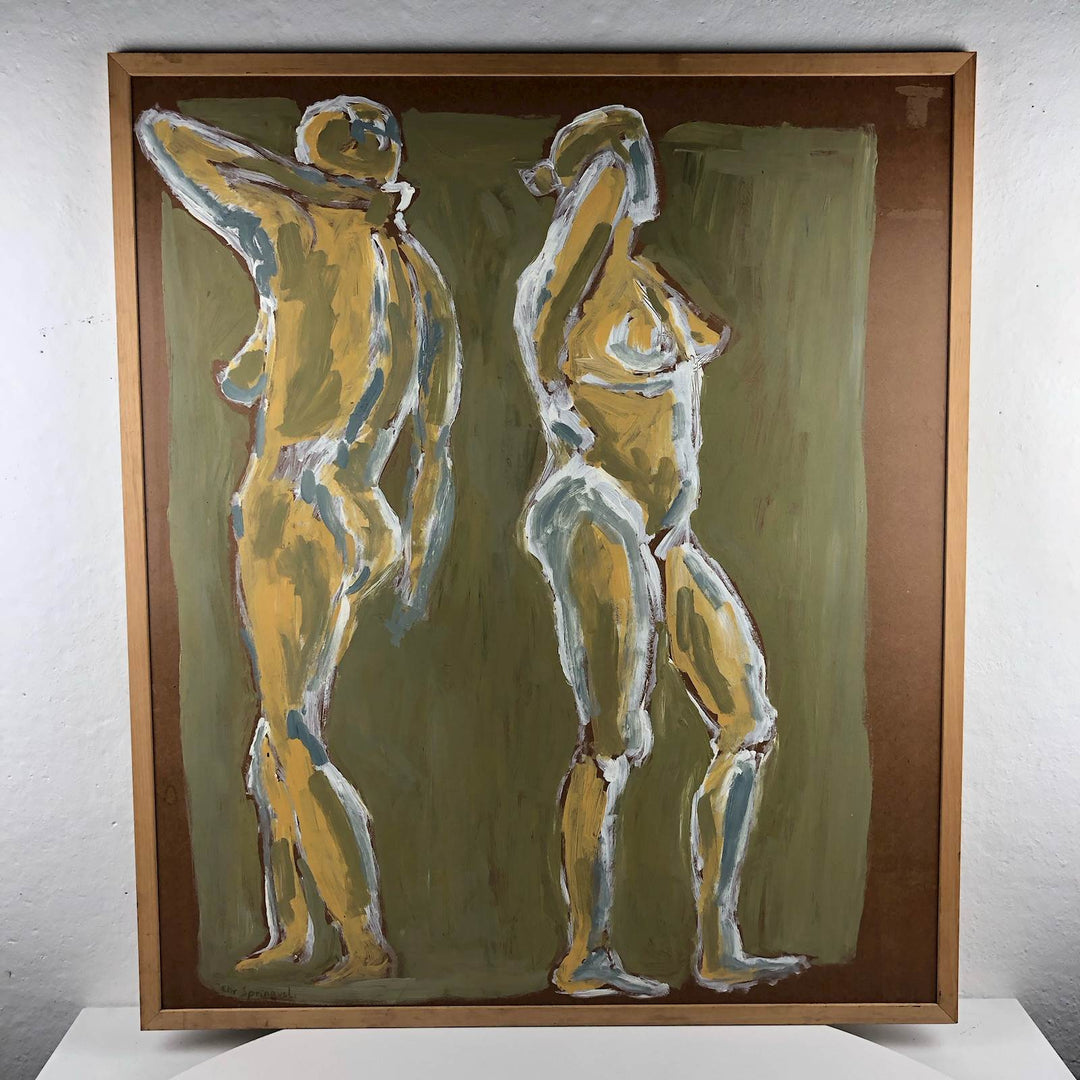 Groot schilderij 2 naakte vrouwen door Christine Springuel - De Tuin Der Kunsten