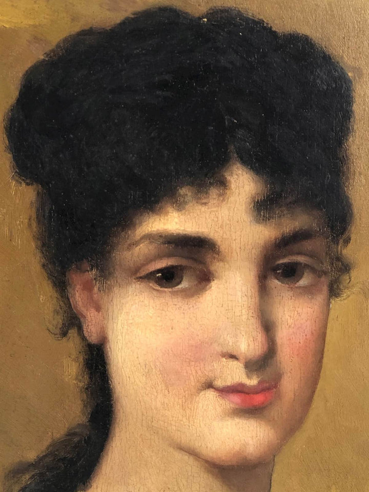 Portret van een dame door Auguste-Alexandre Baudran - De Tuin Der Kunsten