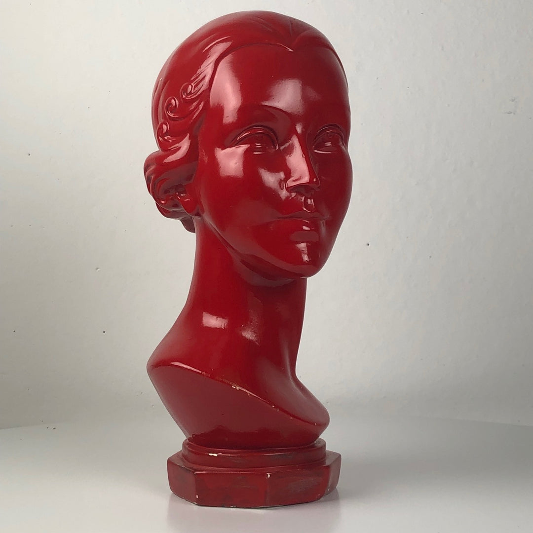 Head of a young woman in art deco style