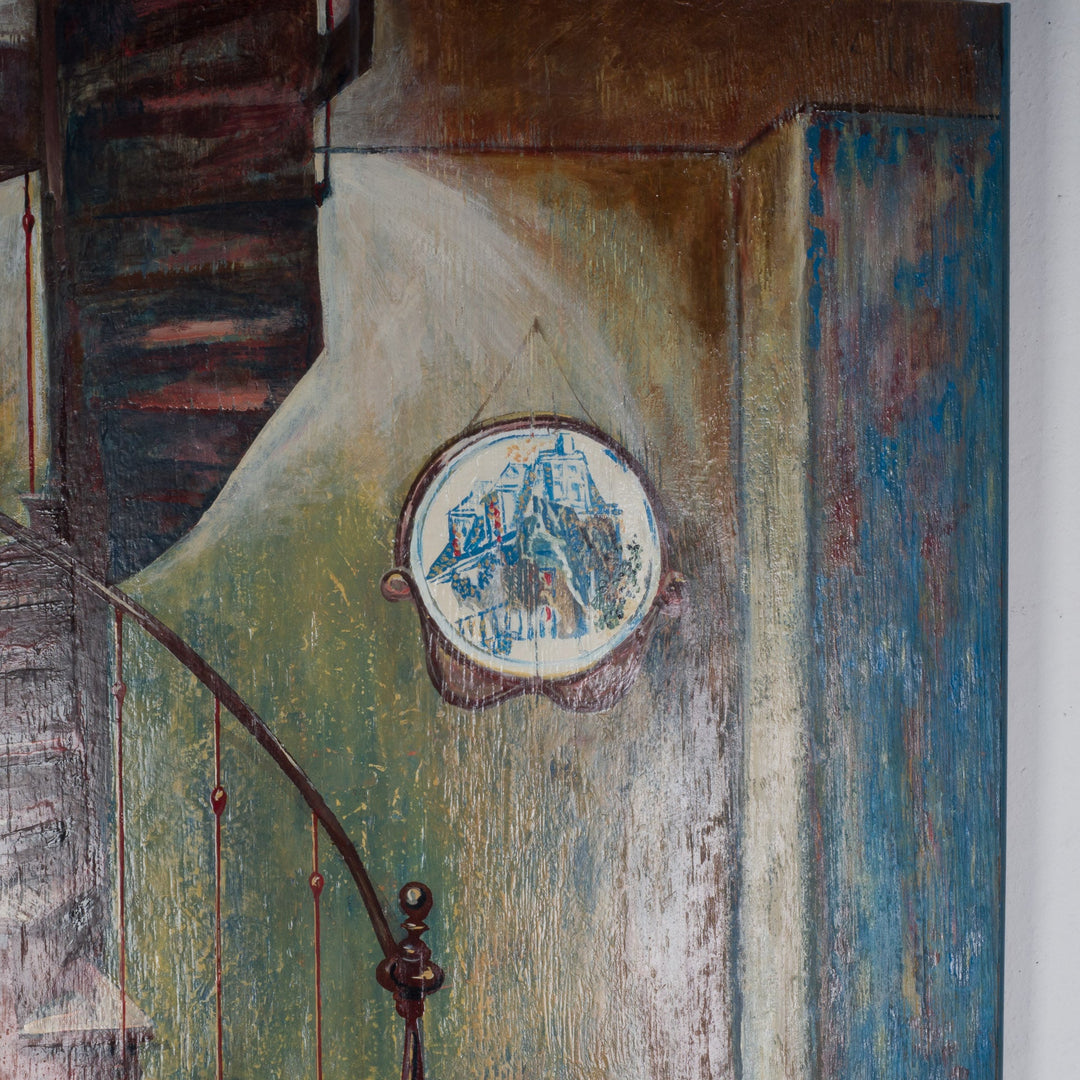 Schilderij/houten kunstwerk in authentieke kleuren - De Tuin Der Kunsten