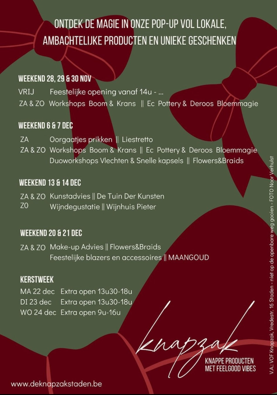 🛍️ De galerij in beweging: welkom, dames van De Knapzak Staden! Van 28 november tot en met 24 december