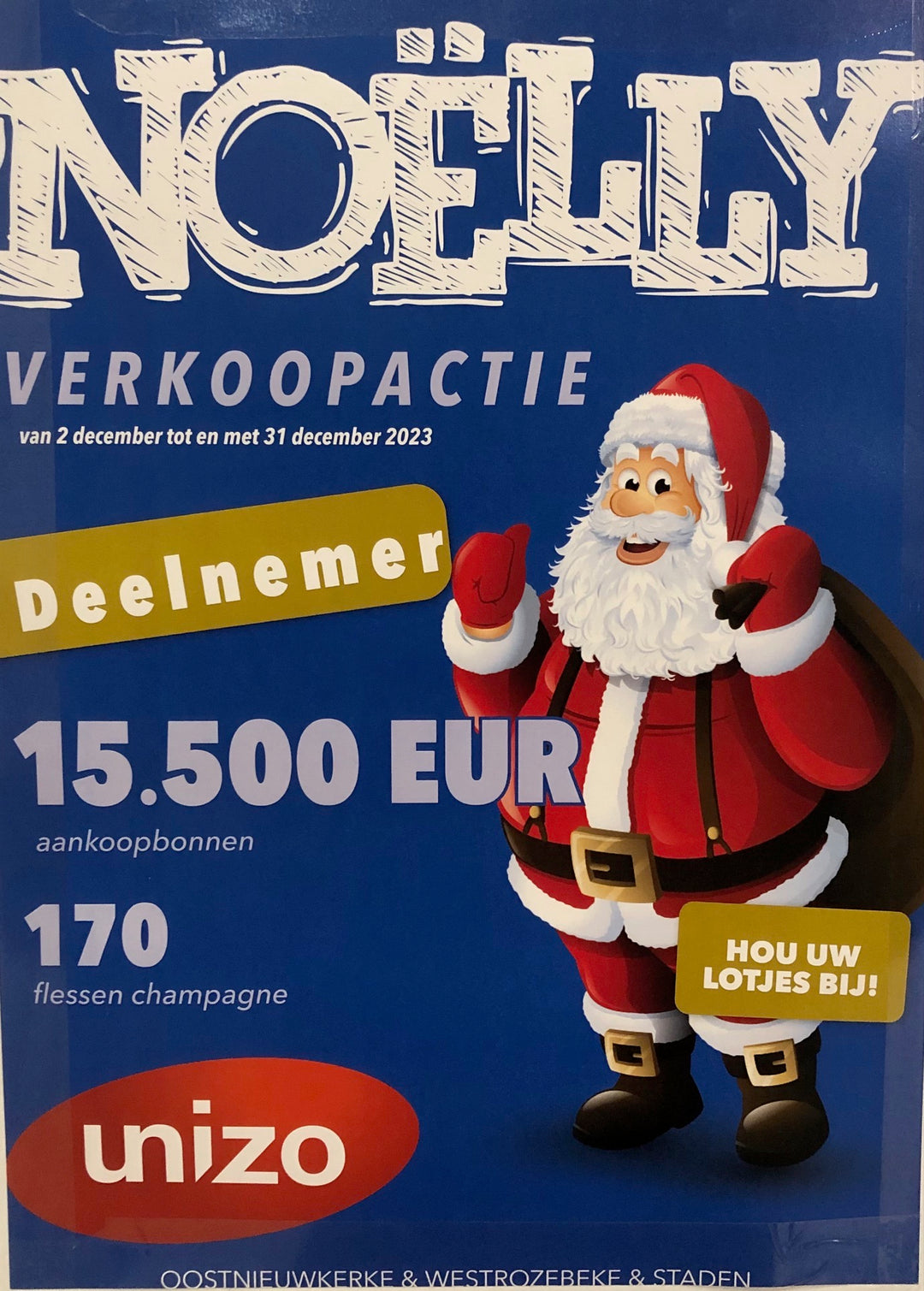 December = Noëlly actie maand! Ontvang een lotje per aankoopschijf van 10 Euro