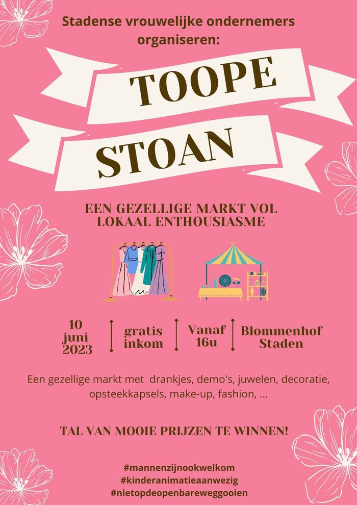 Zaterdag 10 Juni - Beurs 'Toope Stoan' in zaal Blommenhof in Staden - De Tuin Der Kunsten