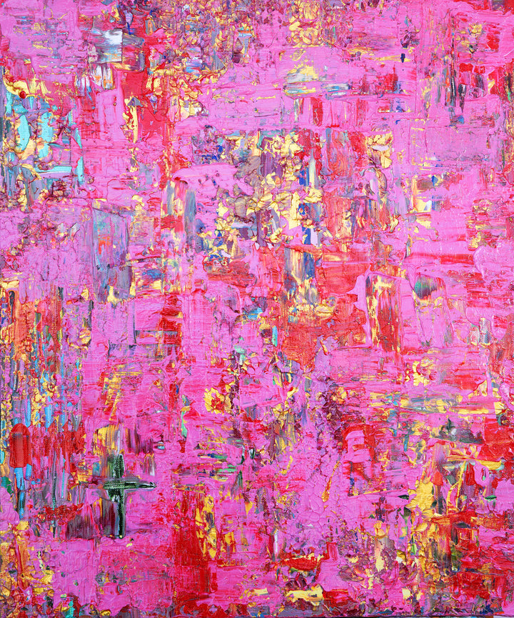 Hedendaag schilderij 'Pritty in pink' door Marc Rubenska