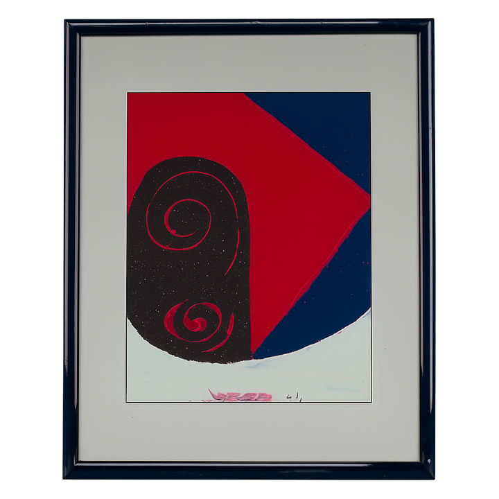 Compositie in Spanning – abstract schilderij in gemengde techniek (1991)