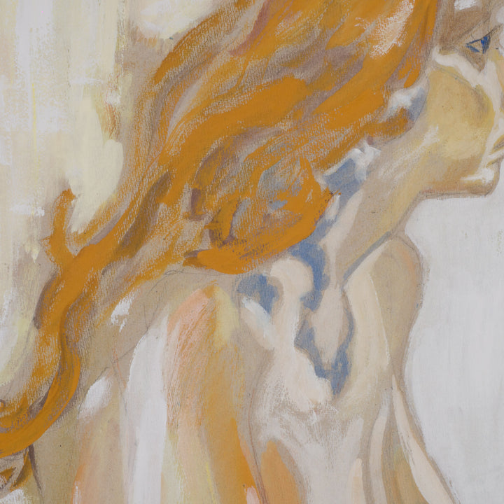 Zittende Vrouw in Pasteltinten – S. Matthijs (jaren ’90)