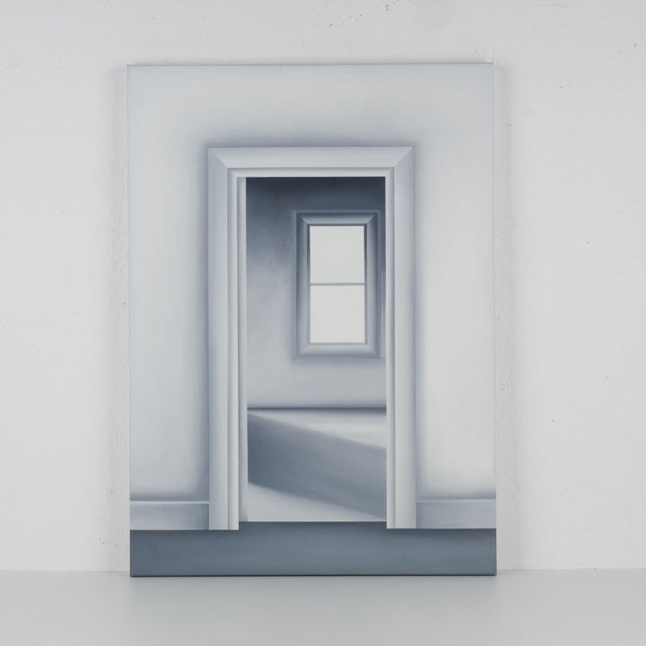 Schilderij 'Doorgangen van stilte – een reis naar licht en diepte' door Monique Coppieters