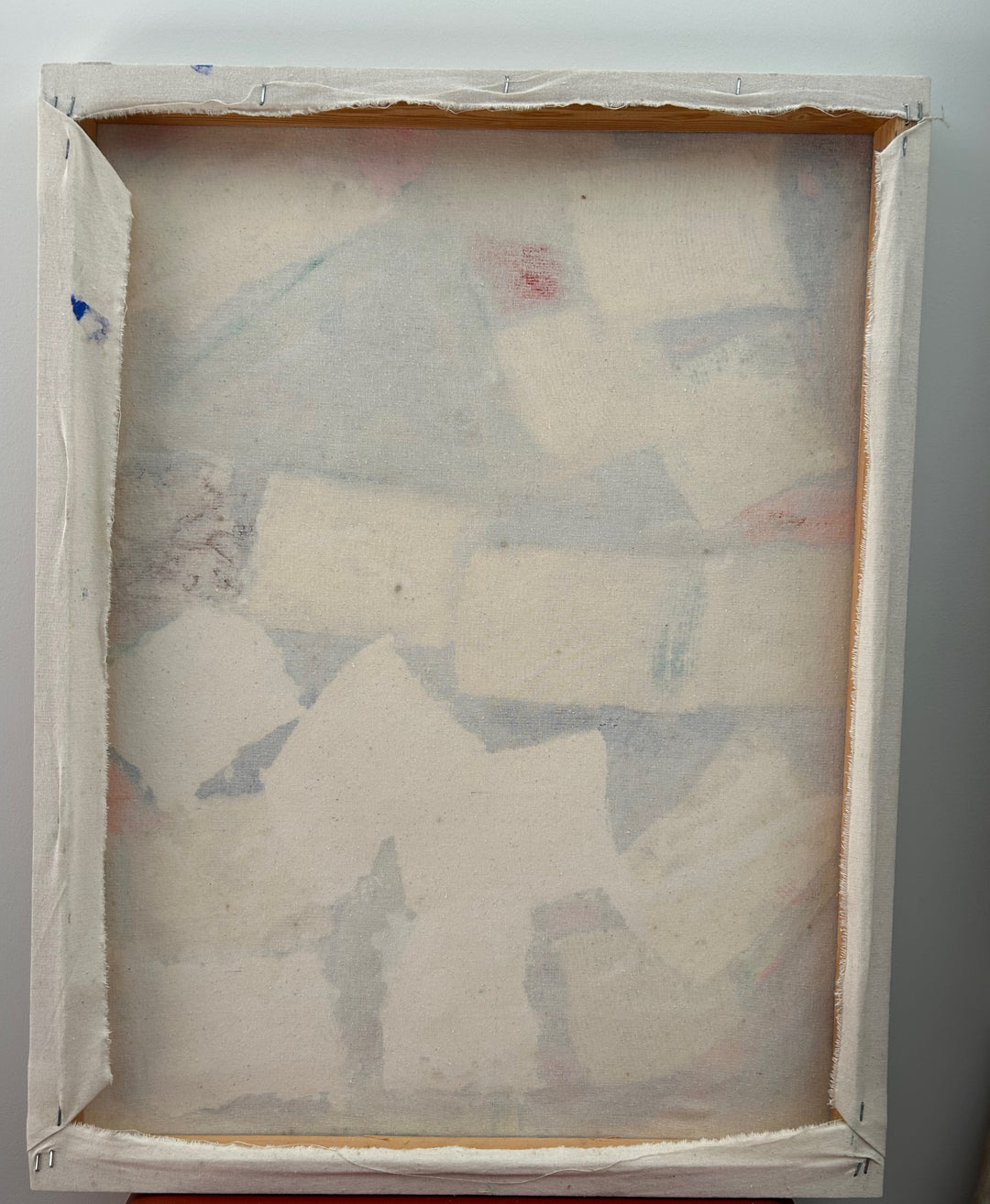 Abstracte Mixed Media Collage – Kleurrijk Textuurkunstwerk met Unieke Materialen - 64,5 x 50 x 3 cm