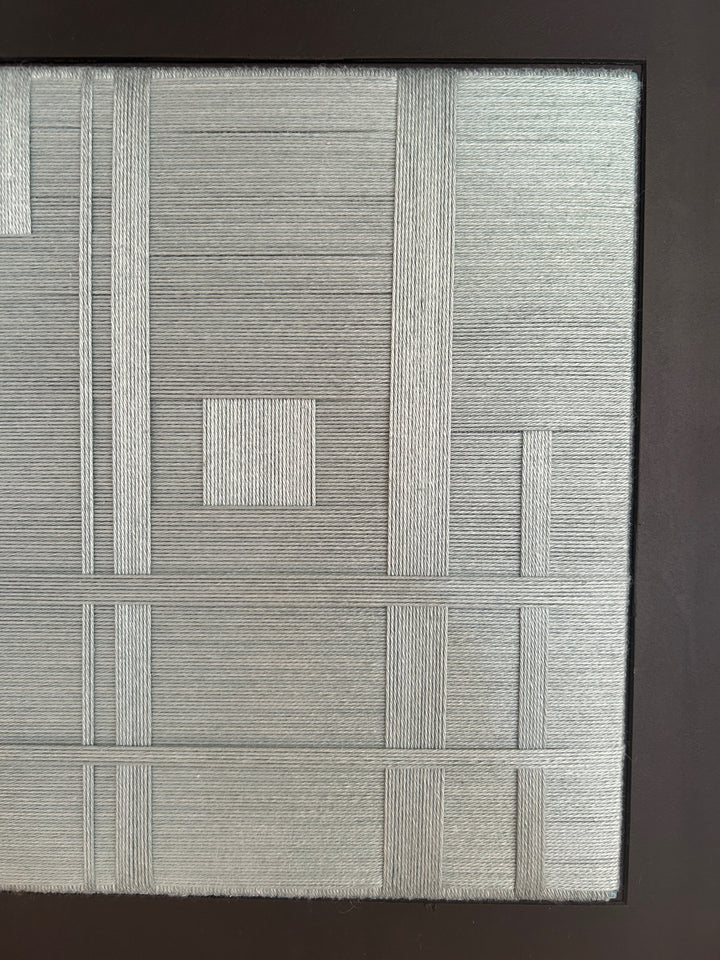 Atelier S – Geometrisch textielreliëf in mintgroen  – 38 x 38 x 4 cm