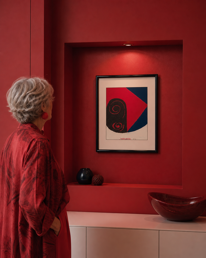 Compositie in Spanning – abstract schilderij (1991) / 53x43x1cm