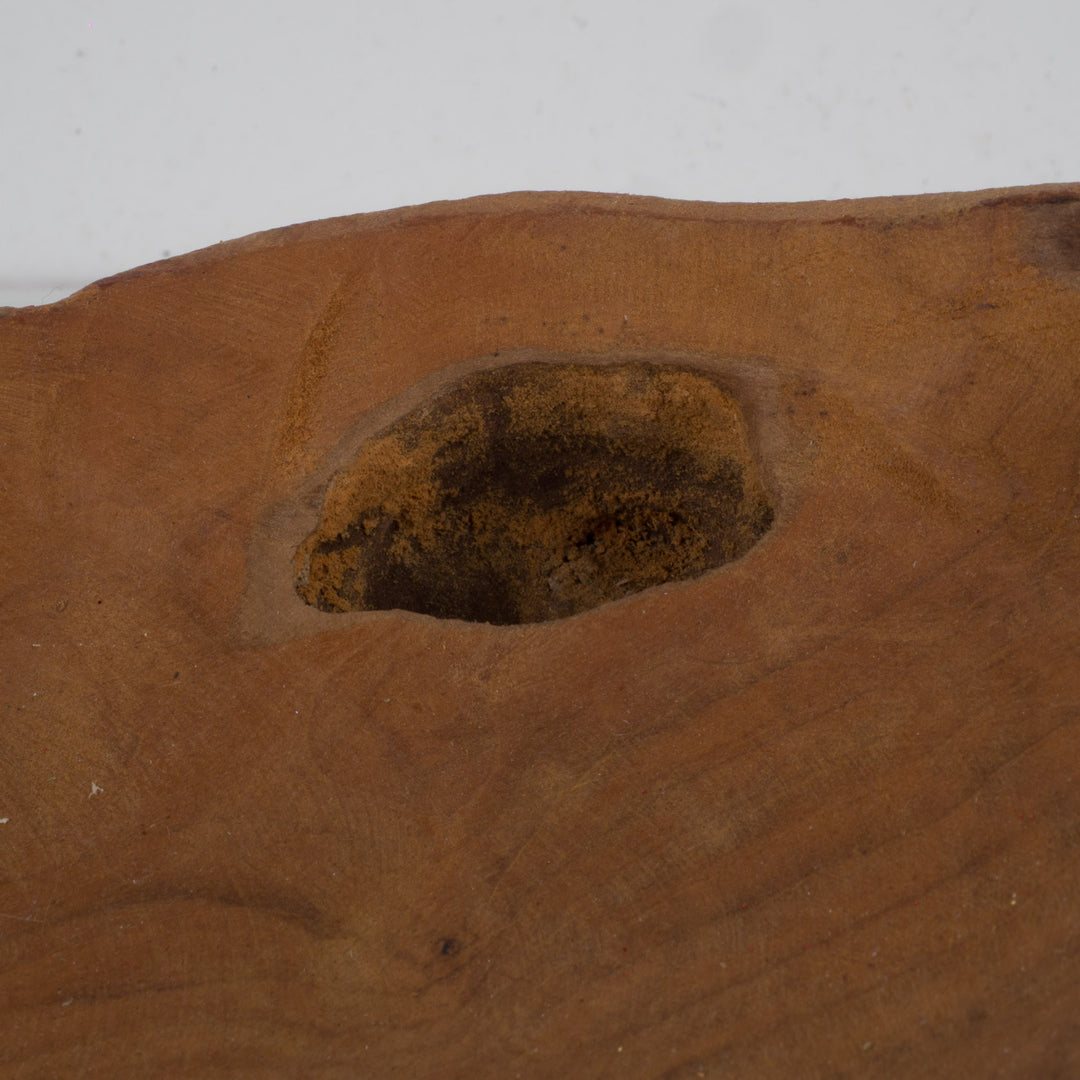 Authentieke teakhouten schaal – Organische naturelle vorm