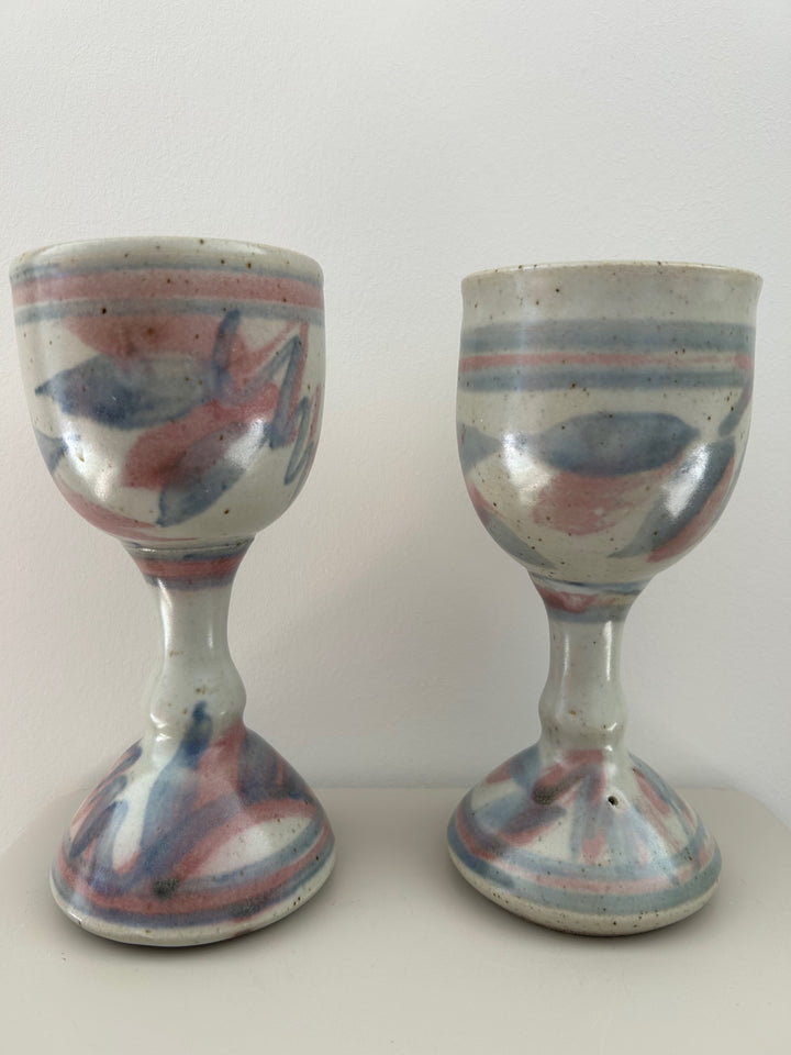 Set van 2 Vintage Beaufort Pottery Bekers Australië – 9x9x19,5cm