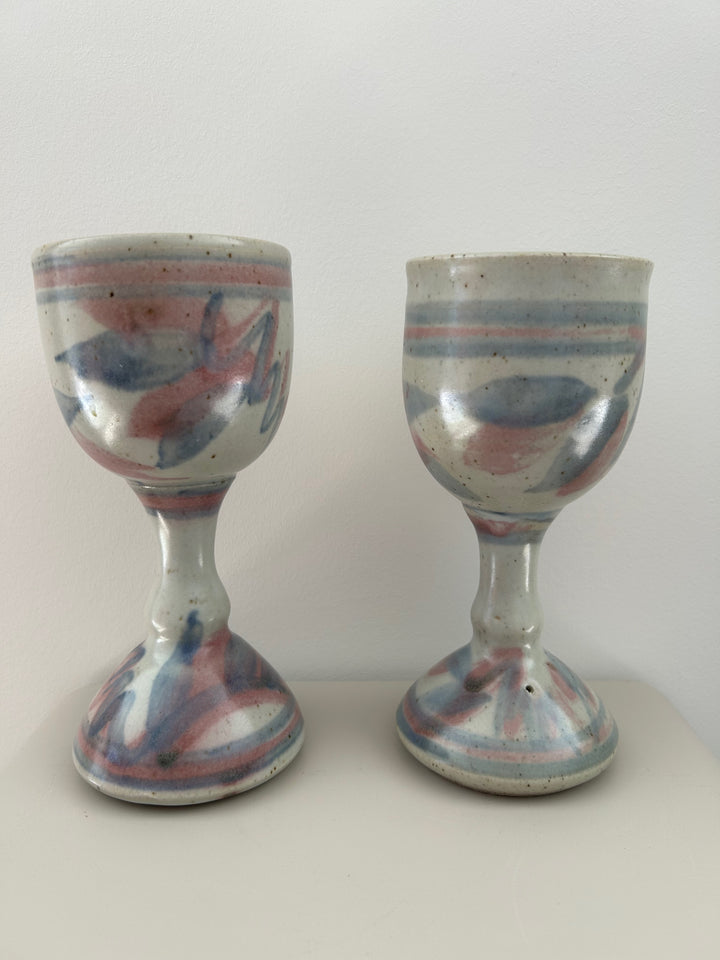 Set van 2 Vintage Beaufort Pottery Bekers Australië – 9x9x19,5cm