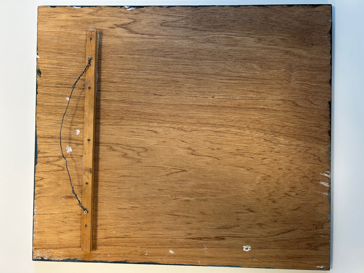 Kristien Berings – Stilleven met peren in kist – 1997 – 50 x 57 x 1 cm