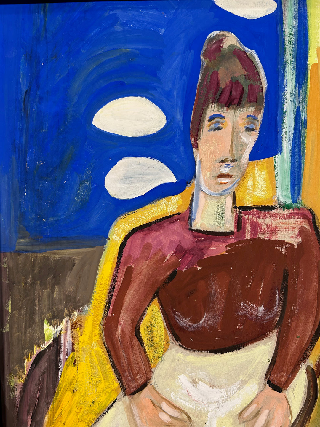 Expressief schilderij 'Familie in Harmonie' door S. Matthijs