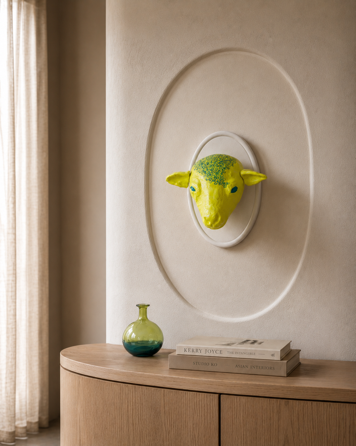 Artwork: sheep in clay for hanging