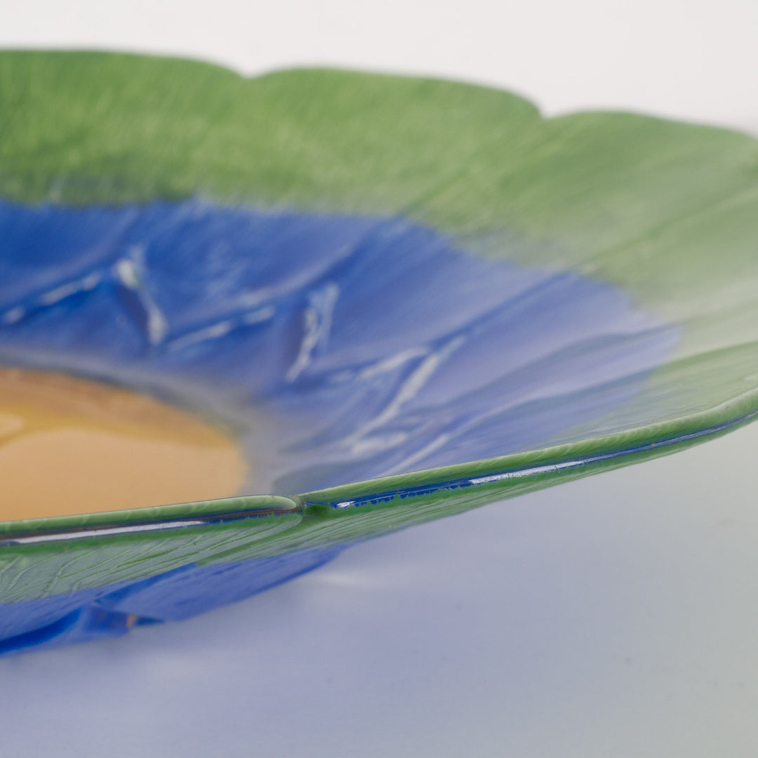 Handgeschilderde glazen schaal – kleurrijke decoratieve schaal