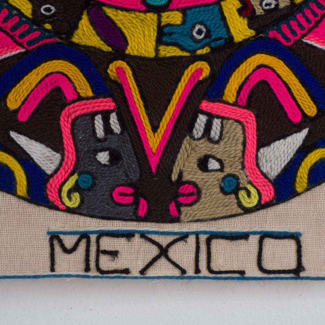 Exclusief geweven doek ‘Mexico’ – kleurrijke Mexicaanse kunst voor jouw interieur 🌸✨