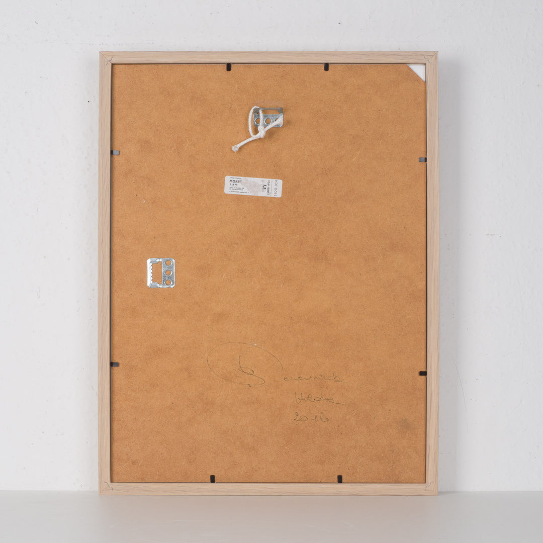 Gelaagde Compositie in Oranje & Indigo – Hilde Deceuninck (2016)