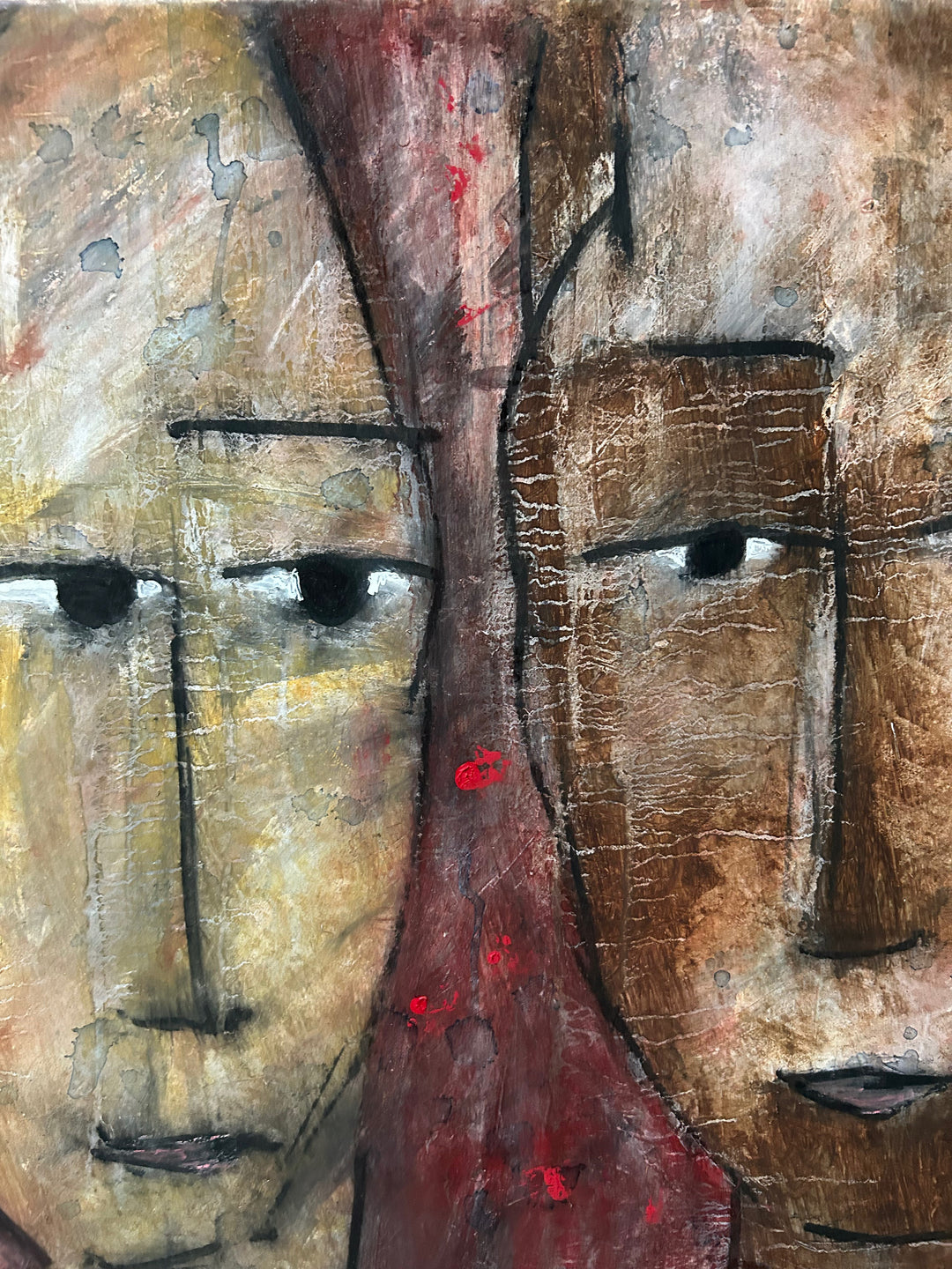 Schilderij van 3 Kleurrijke Personages – Paul Vanhee (1m x 0,80m)