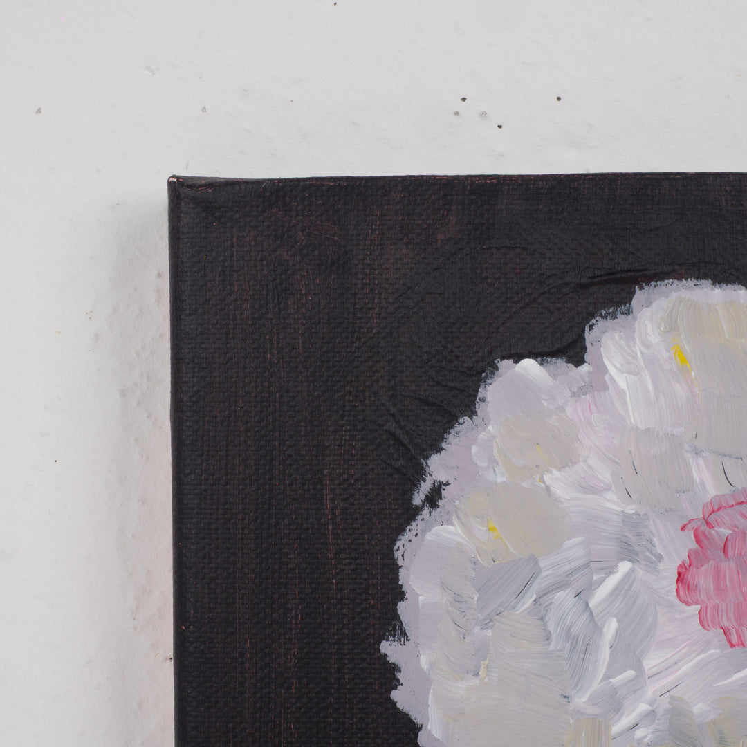 Schilderij 'Witte Bloei in de Stilte' – JP Terryn (18,5 x 24 cm)