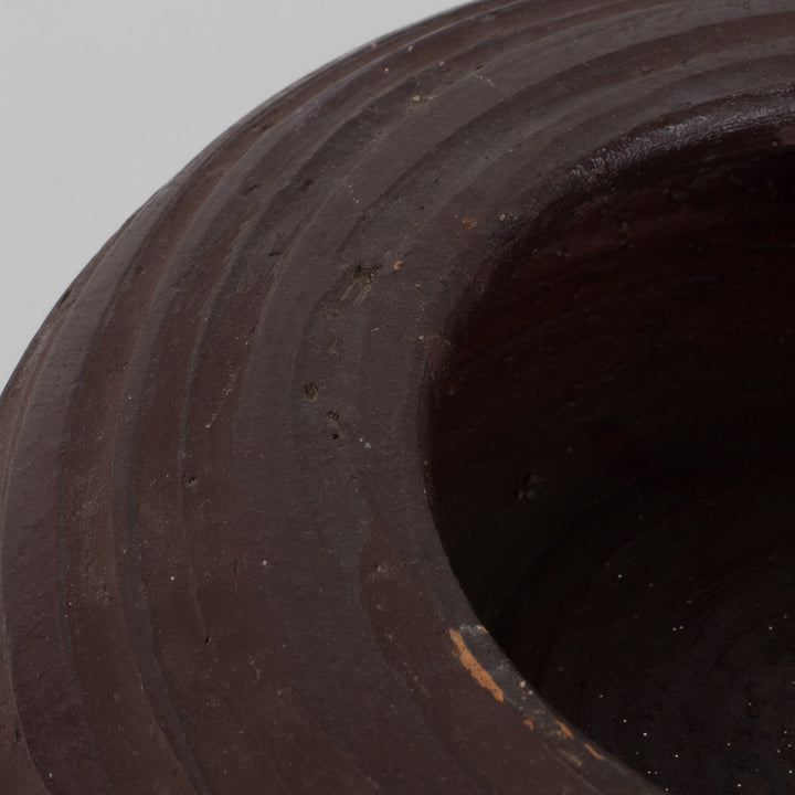 Authentieke gietijzeren schaal in bruin – robuuste karakterdecoratie / 22,5 x 22,5 x 6,5 cm
