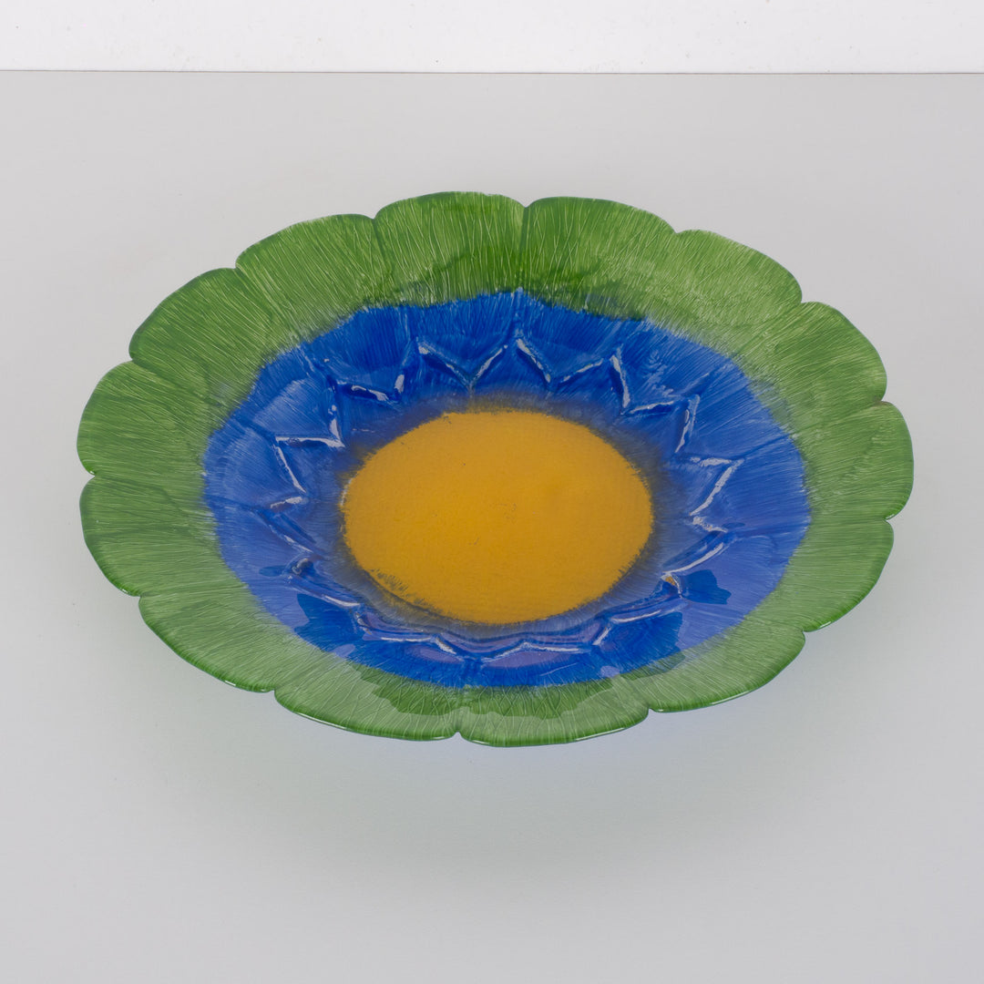 Handgeschilderde glazen schaal – kleurrijke decoratieve schaal