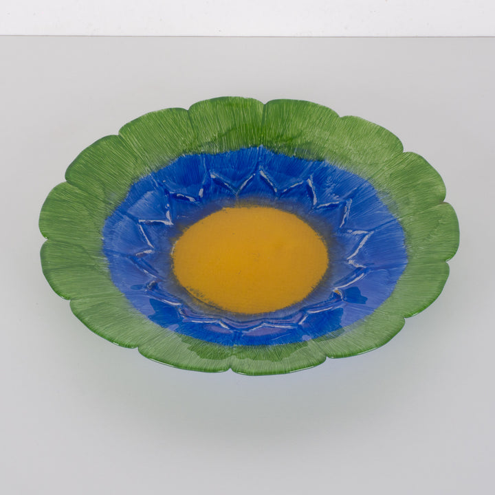 Handgeschilderde glazen schaal – kleurrijke decoratieve schaal