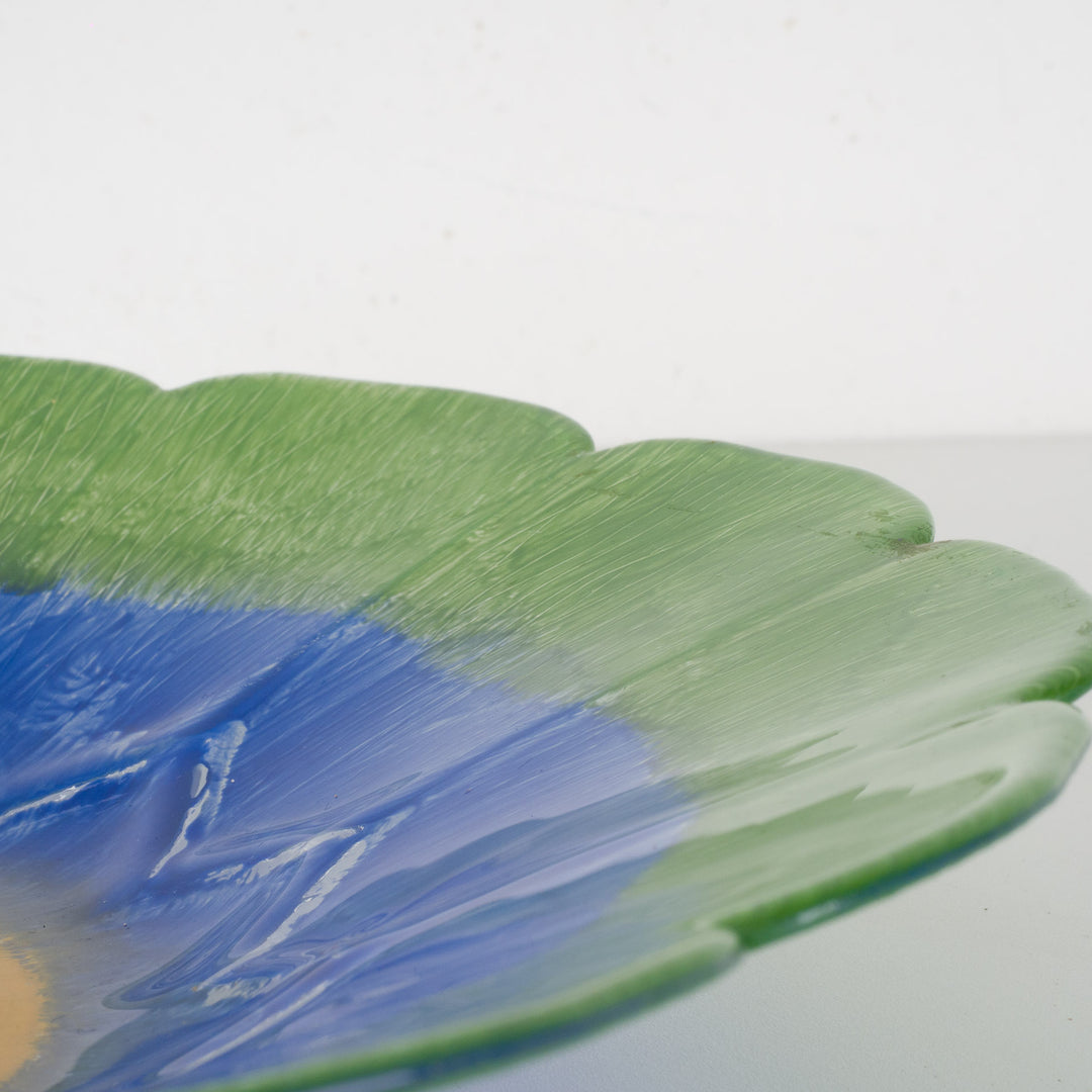 Handgeschilderde glazen schaal – kleurrijke decoratieve schaal