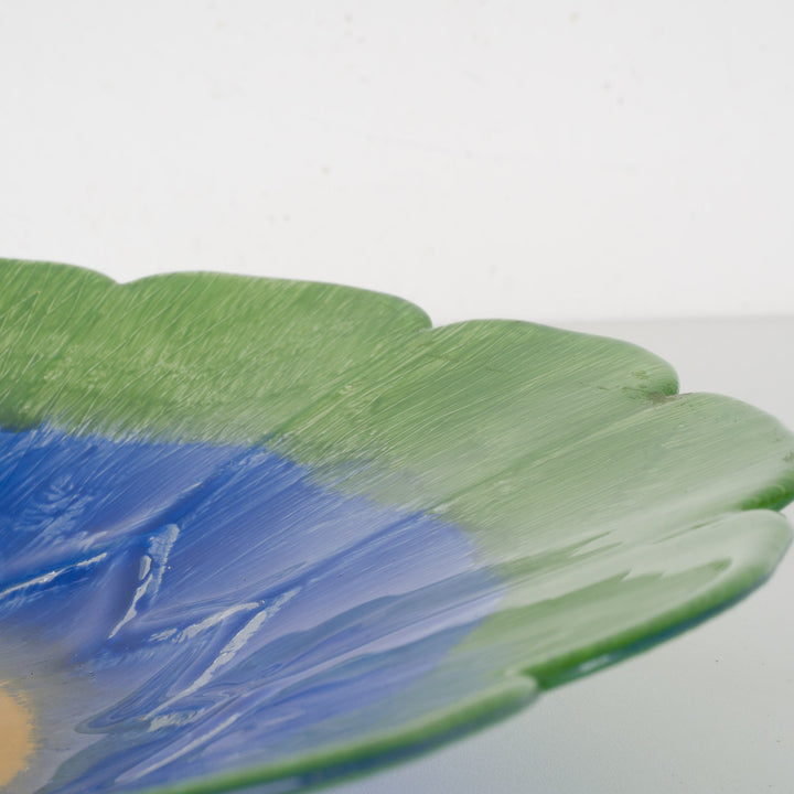 Handgeschilderde glazen schaal – kleurrijke decoratieve schaal