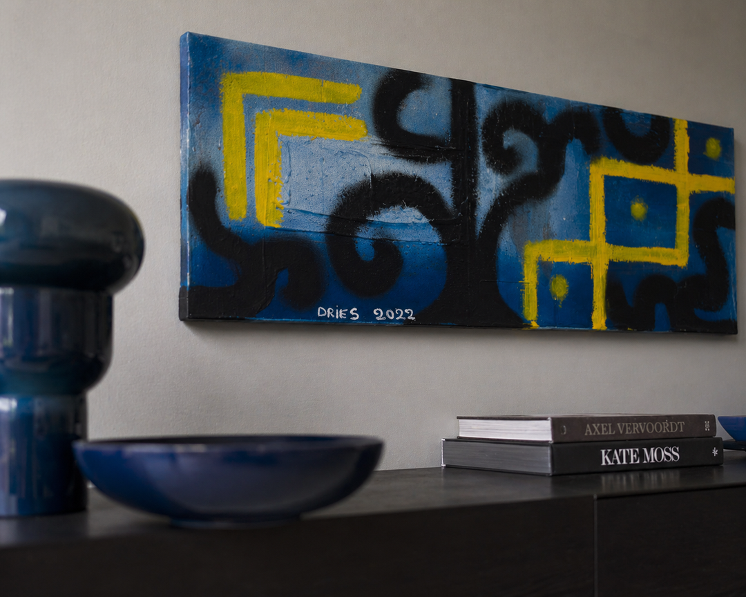 Graffiti schilderij Dries – 81x30x4 cm