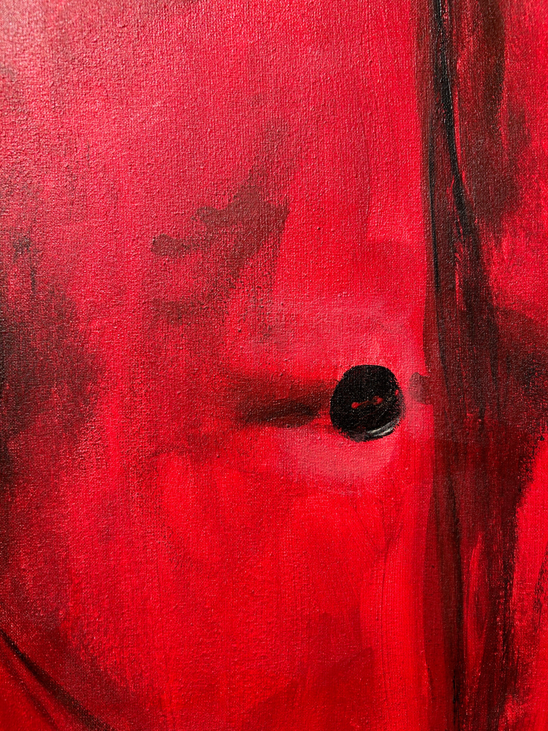 Atelier S – La Fille au Manteau Rouge | Meisje tussen de Schapen – Schilderij 60 x 80 x 4 cm