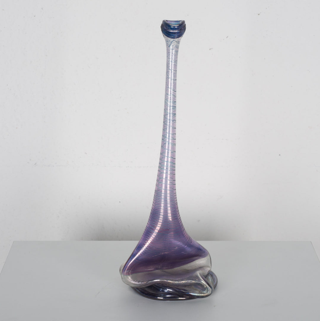 Heiner Düsterhaus – Signed Studio Glass Vase (12 x 12 x 31.5 cm) 