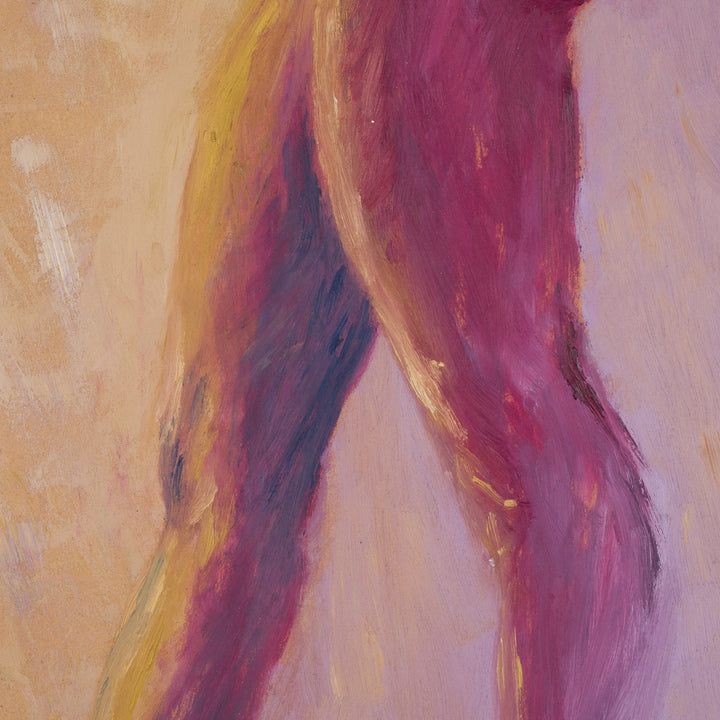 Figuratief schilderij naakt op paneel – Brita