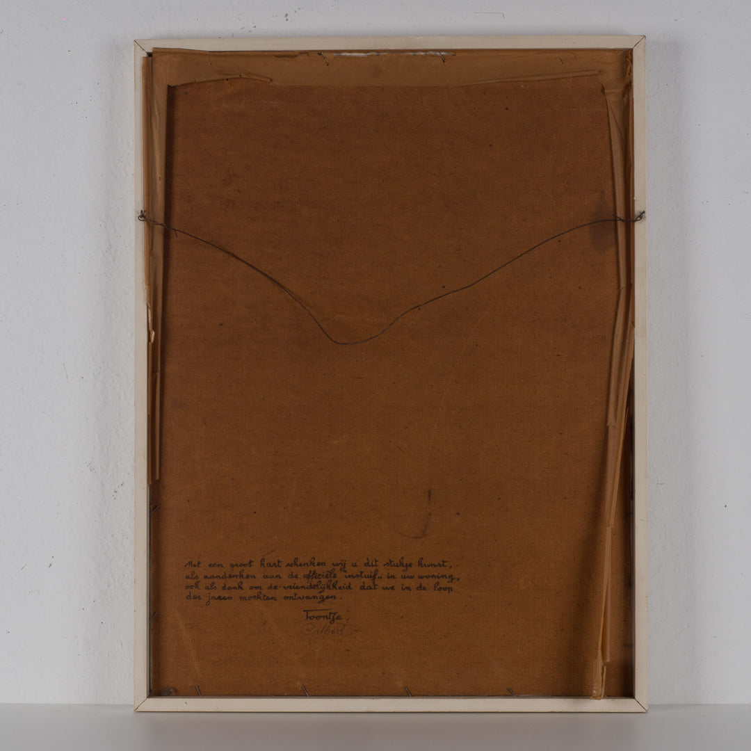 Kleurrijke abstracte gouache op papier – André Bulthé