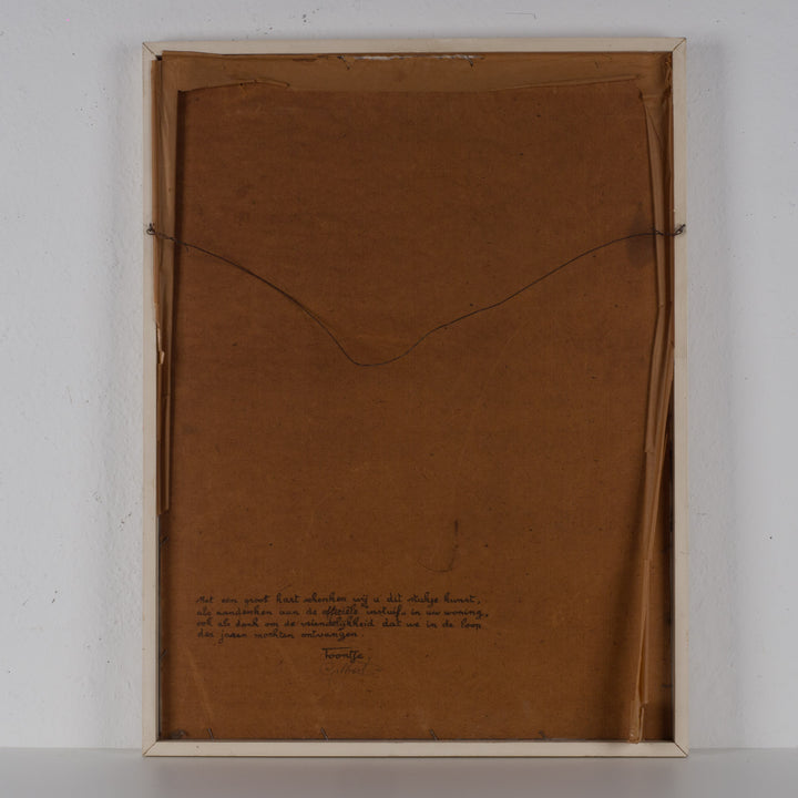 Kleurrijke abstracte gouache op papier – André Bulthé