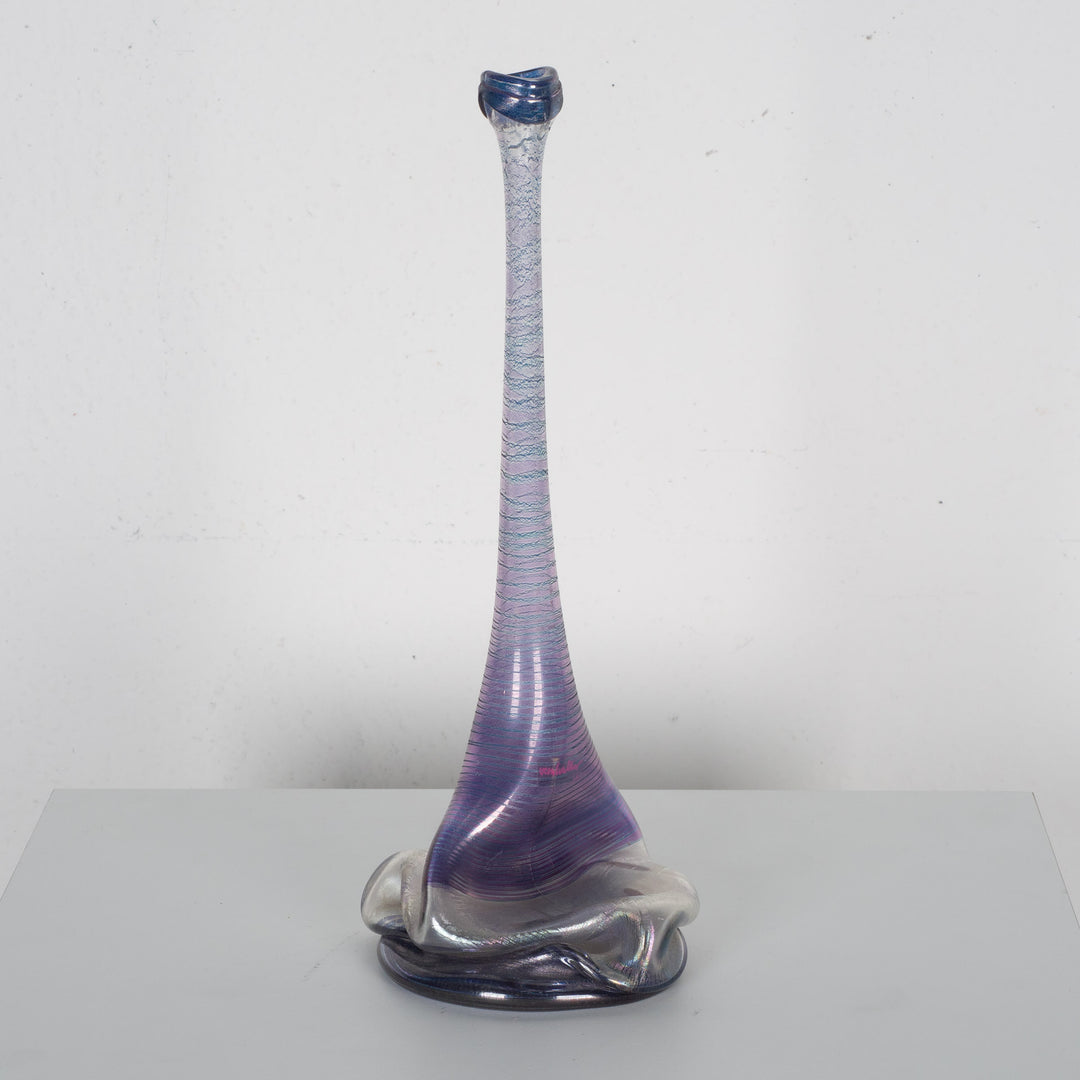 Heiner Düsterhaus – Signed Studio Glass Vase (12 x 12 x 31.5 cm) 